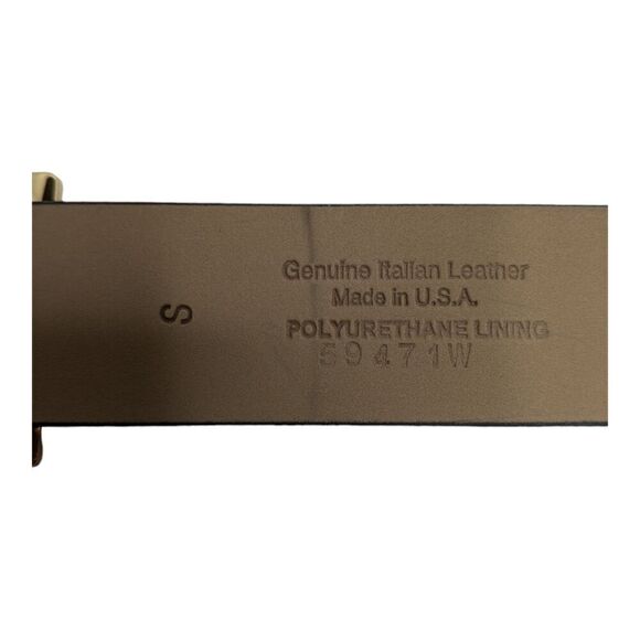 Vintage St. John Black Italian Leather Two Tone Rectangle Buckle Belt, S main image 6
